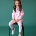 Girls’ Pink Two-Piece Tracksuit Set