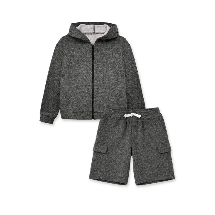 Boys’ Grey Zip-Up Hoodie