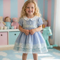 Girls’ Blue Lace Occasion Dress