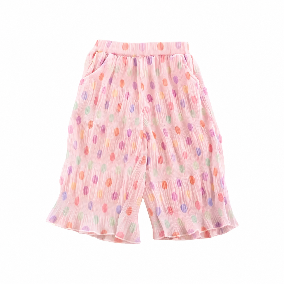 Girls Multicolour Spot Wide-Leg Trousers