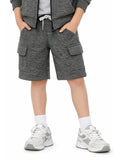 Boys’ Grey Cargo Shorts with Elasticated Waist